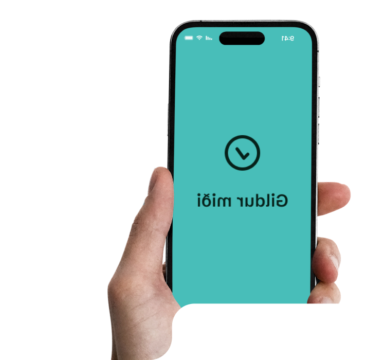 User holding a phone with a success message displayed.